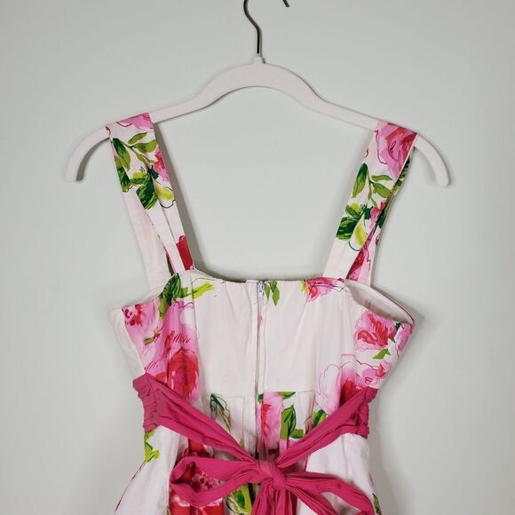 City Triangles Y2K Fit and Flare Floral Bow Back Mini Party Dress Size 3 - Picture 5 of 12